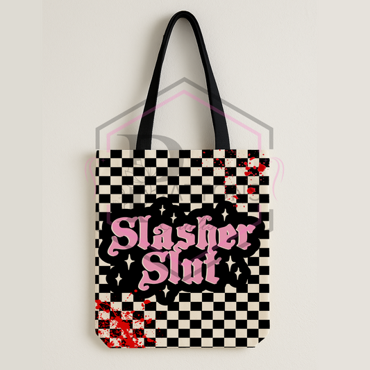 Checkerboard tote bag | Slasher Slut