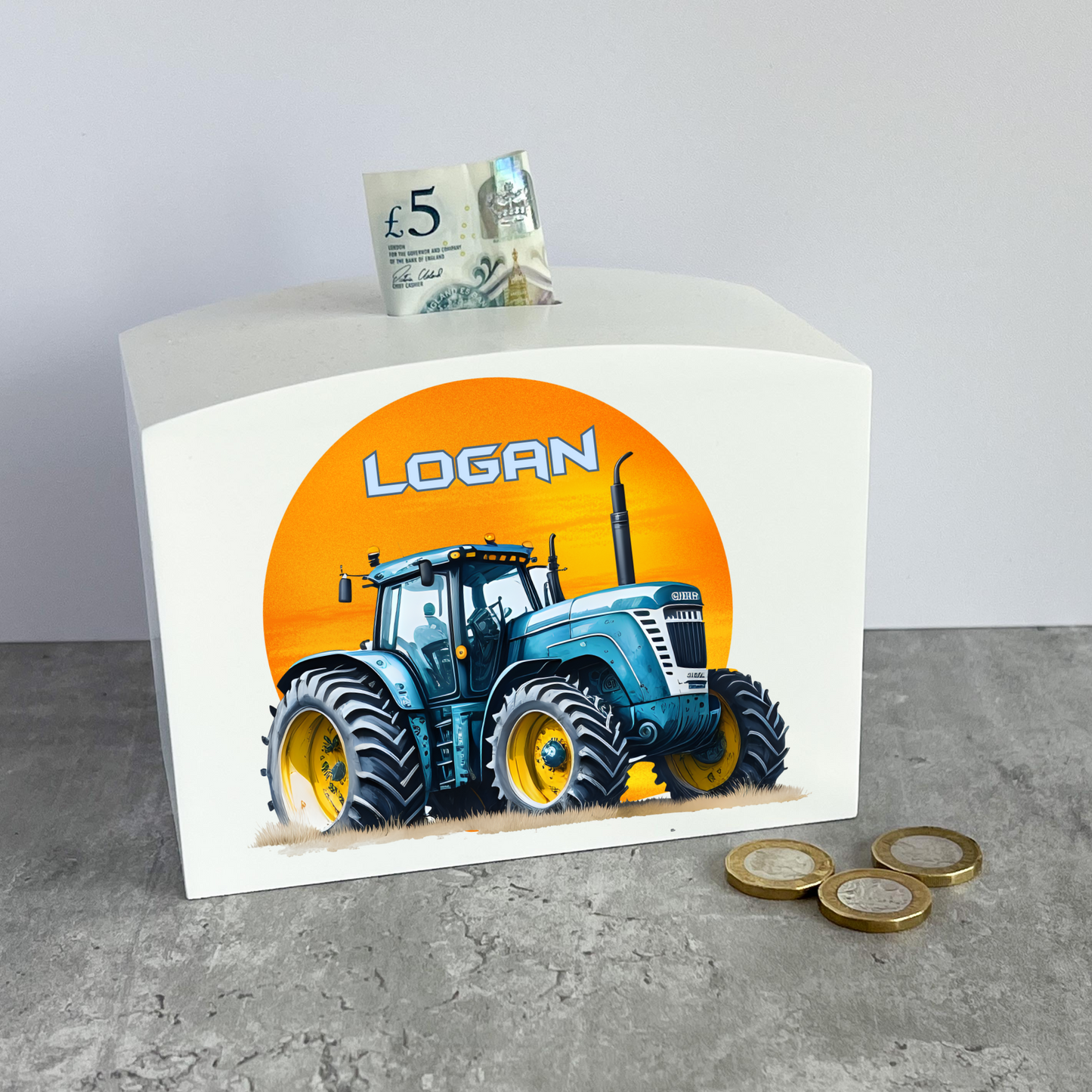 Wooden money box | Tractor money box