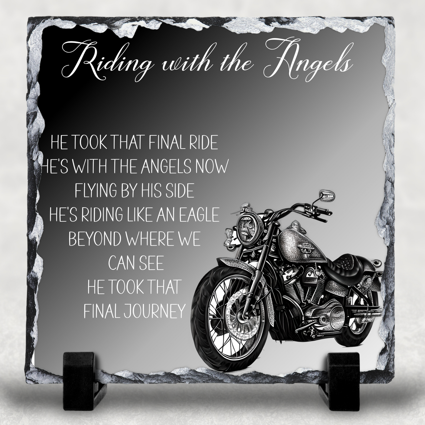 Memorial Slate | Biker memorial | 20x20cm | 30x30cm