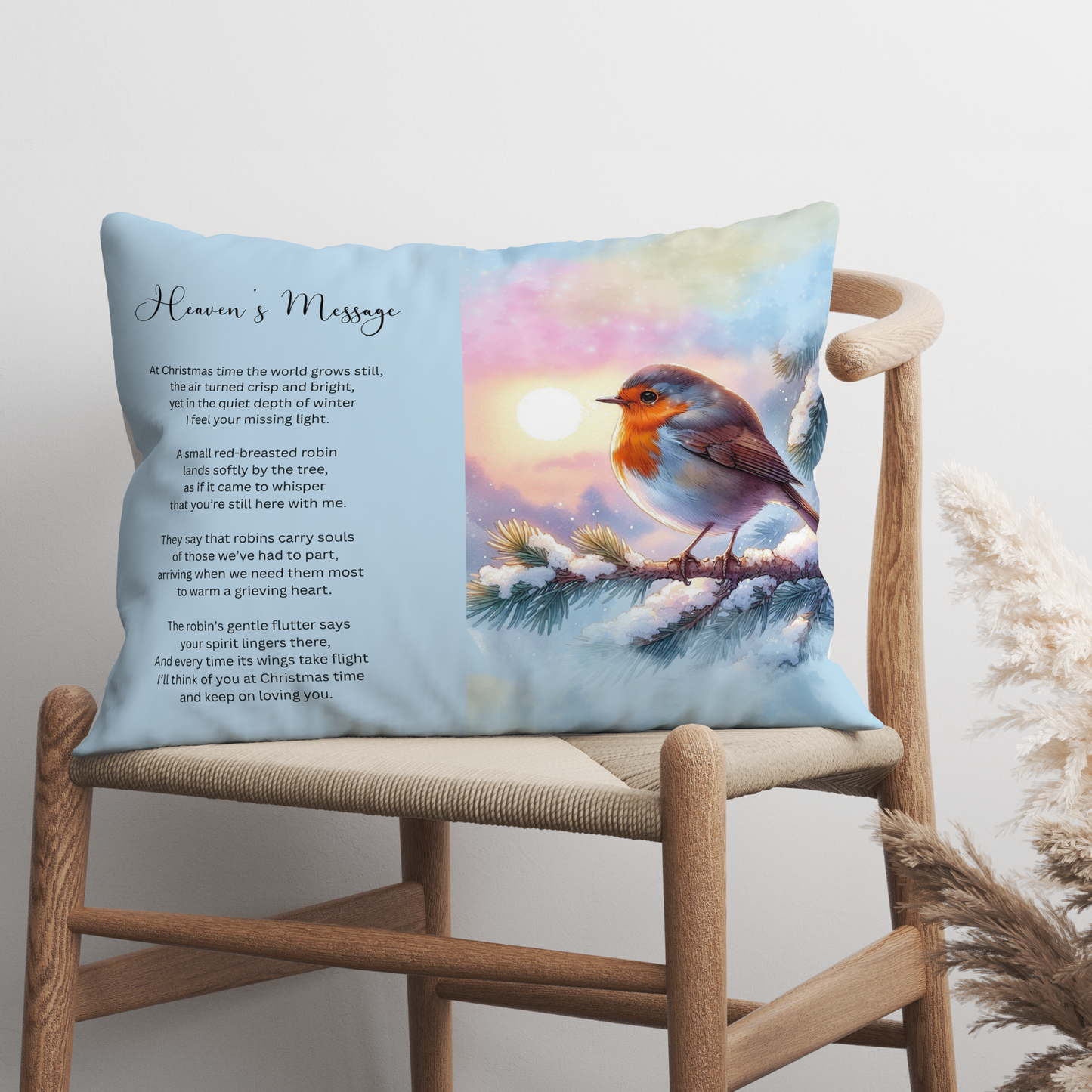 Heavens Message | Cushion | Robin