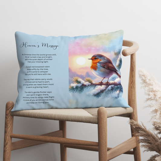 Heavens Message | Cushion | Robin