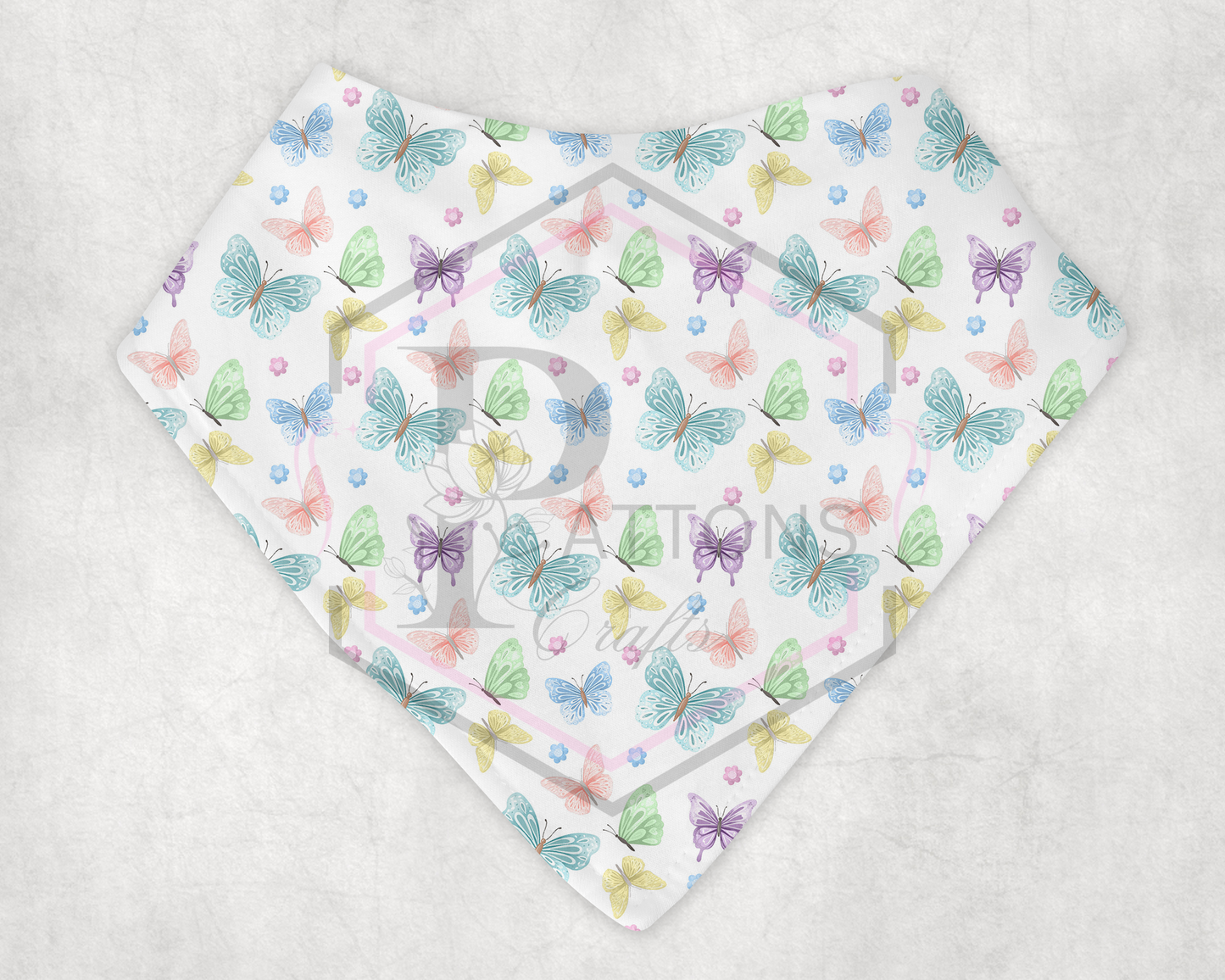 Bandana Bib | Butterflies | Personalised | Dribble catcher