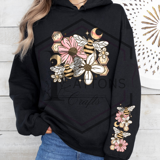 Hoodie | Bee Moon | Hooded sweatshirt