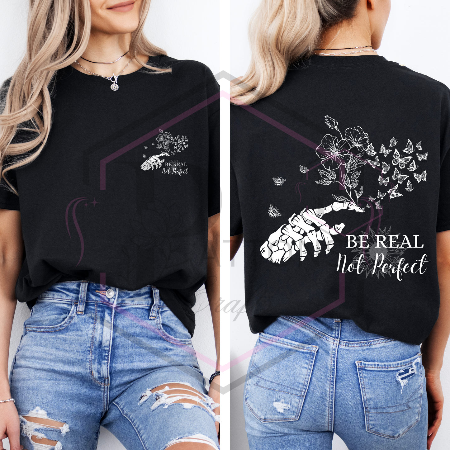 T-Shirt | Be real not perfect | Unisex Tee