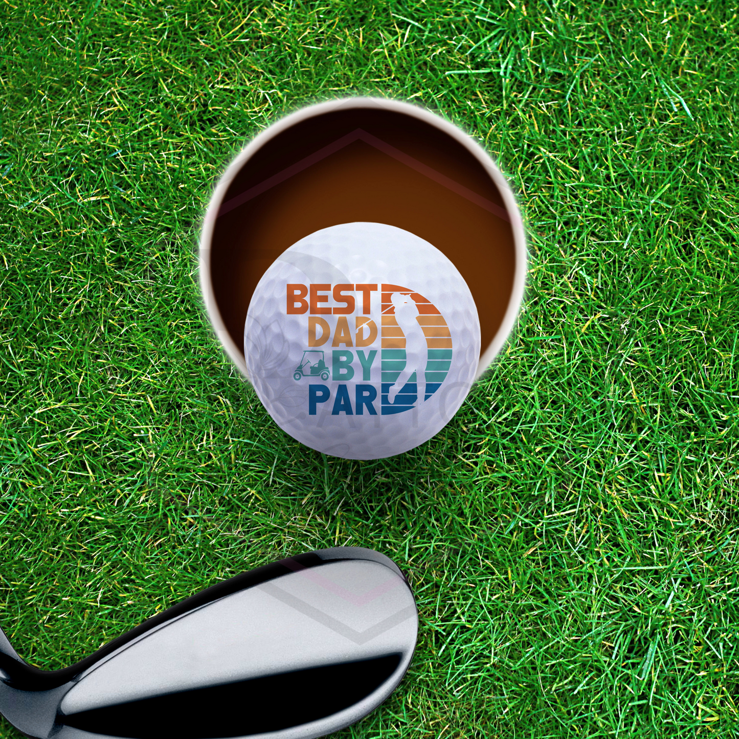 Golf ball set | Best dad by par | Printed golf balls