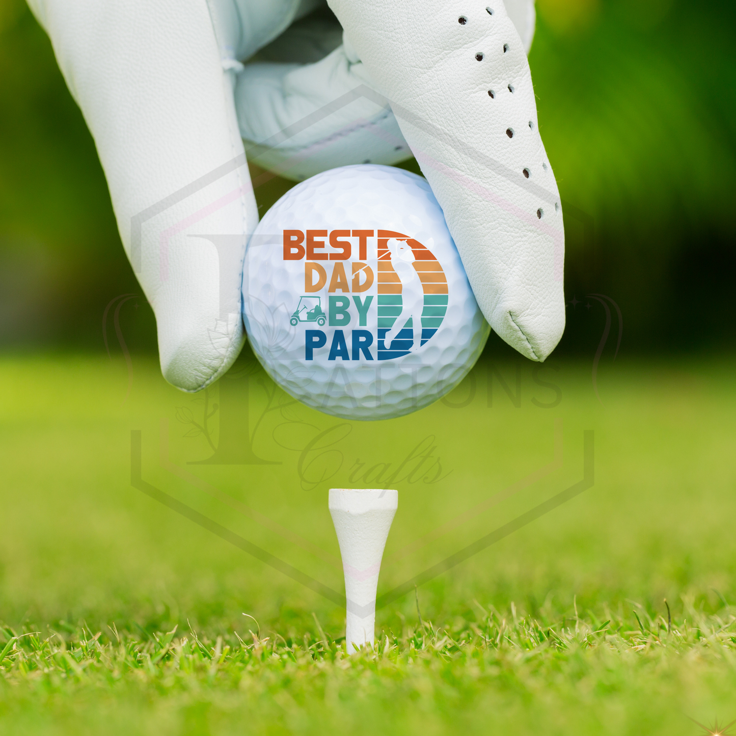 Golf ball set | Best dad by par | Printed golf balls