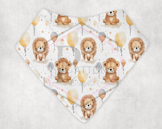 Bandana Bib | Baby Lion | Personalised Dribble Catcher