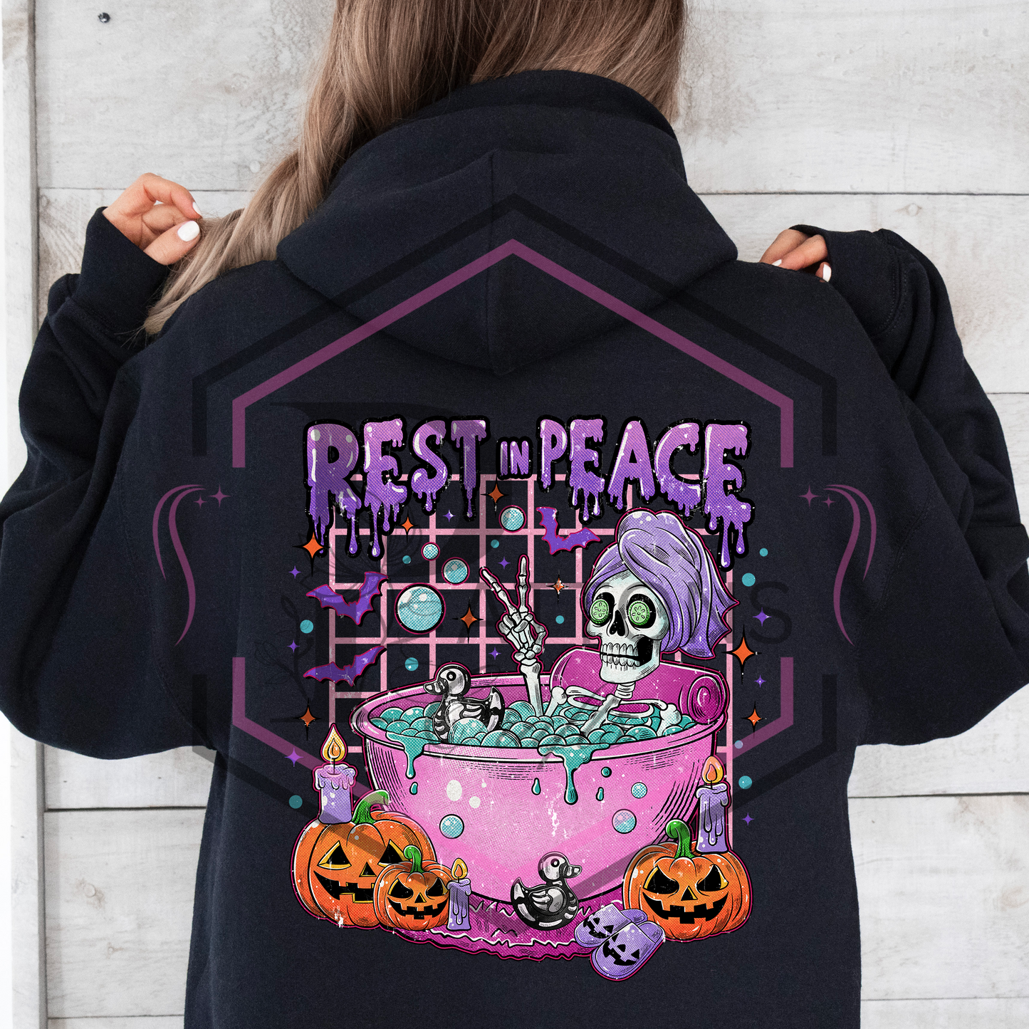 Hoodie | Rest in Peace | Sleeve detailing | Hooded sweatshirt