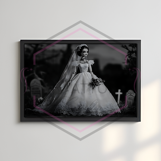 A4 Print | White wedding | Landscape unframed print