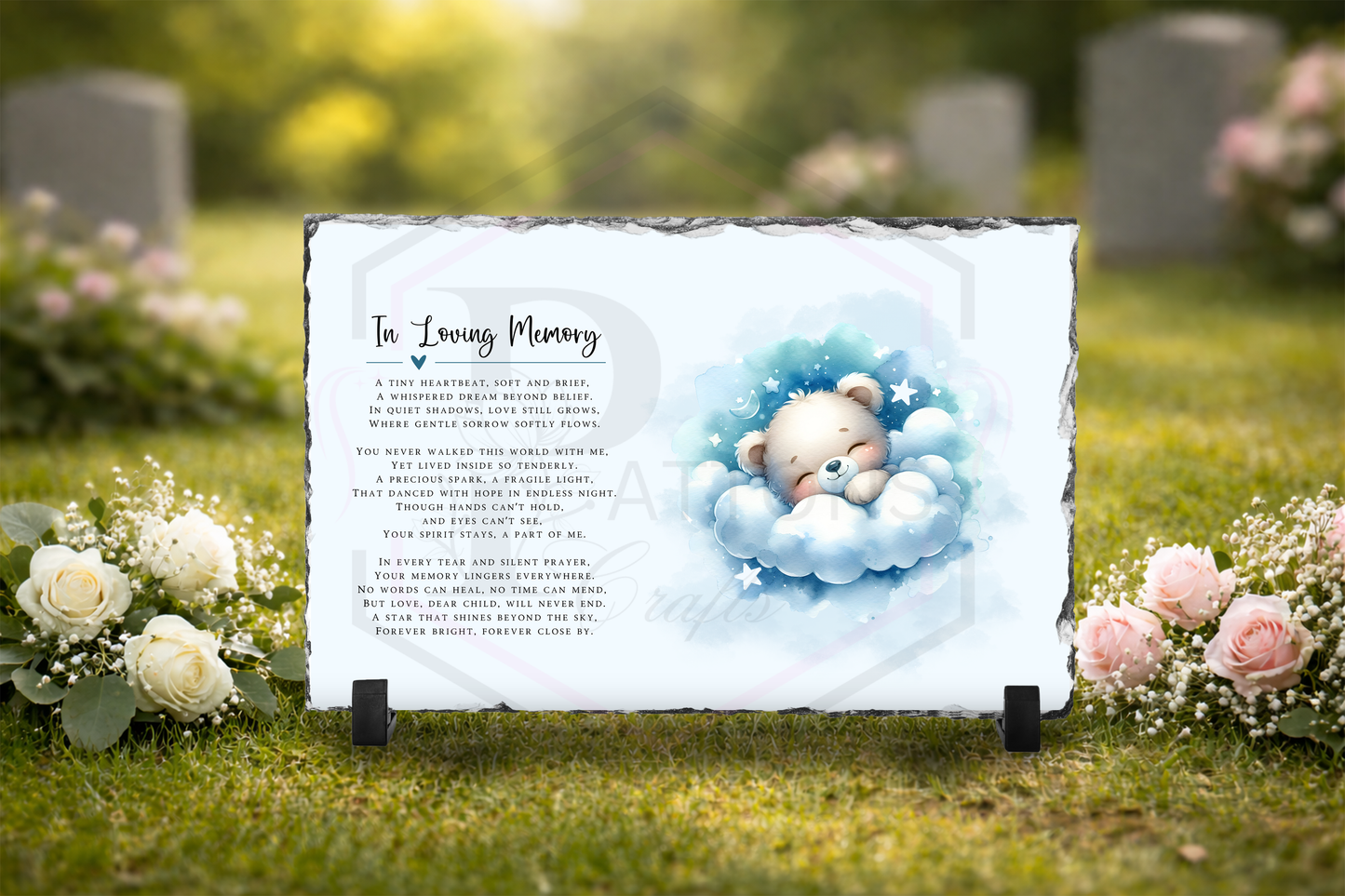Memorial Slate | Child loss Memorial | Blue