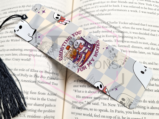 Bookmark | Ghosting you for my books | Metal bookmark