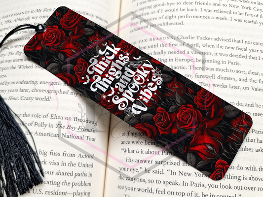 Bookmark | Thick thighs & Spooky Vibes | Metal bookmark