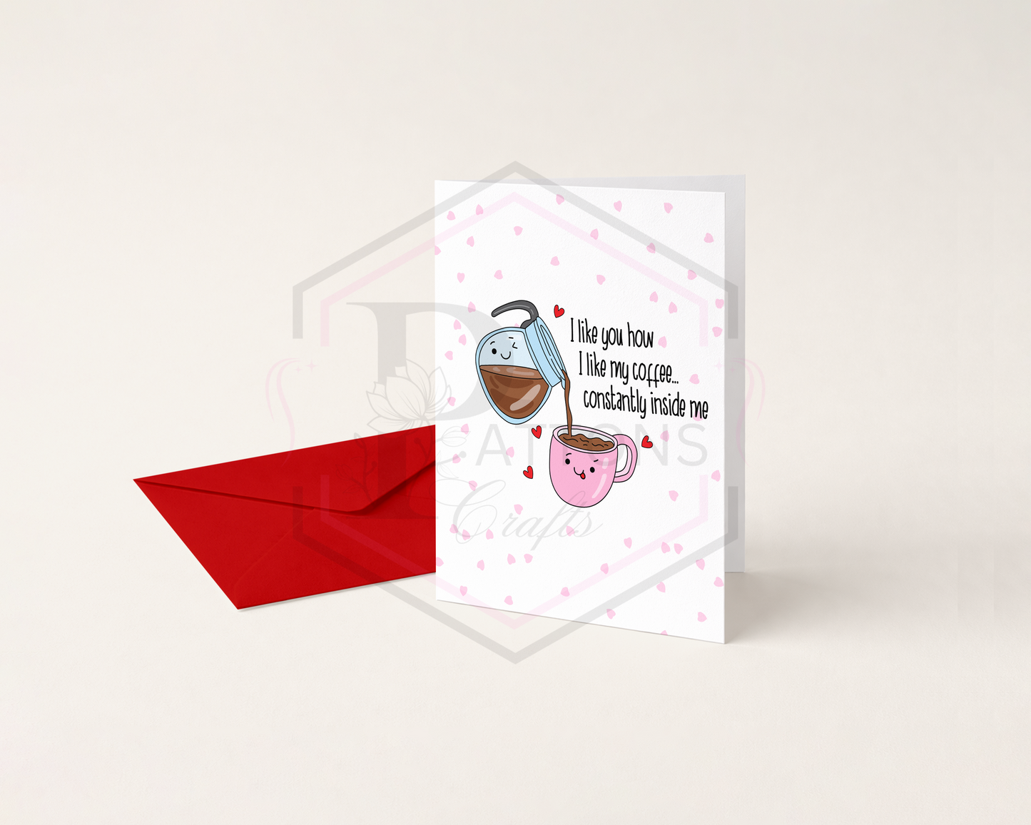 Valentines day card | Like my coffee