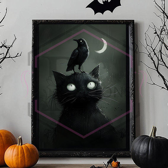 A4 Print | Cat Crow | Unframed Print