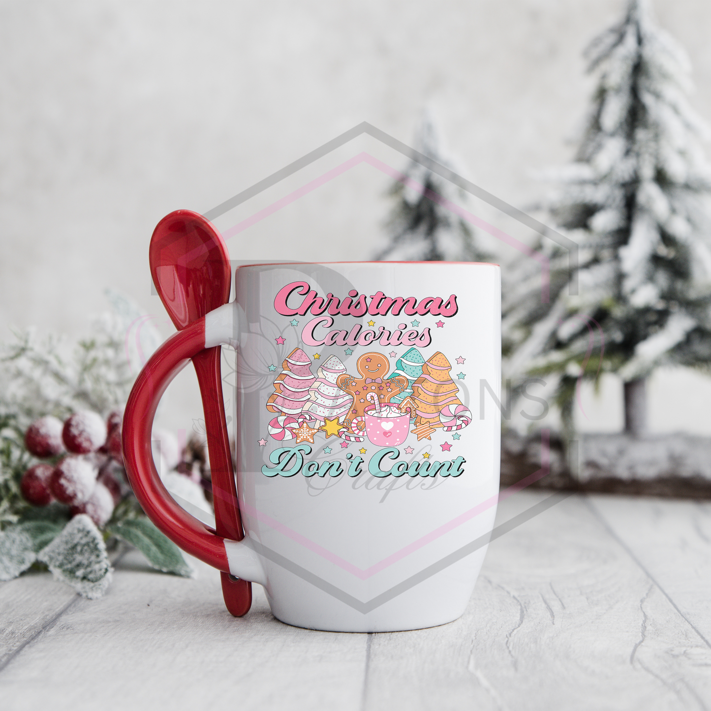 Hot Chocolate Mug | Mug with Spoon | Christmas Calories