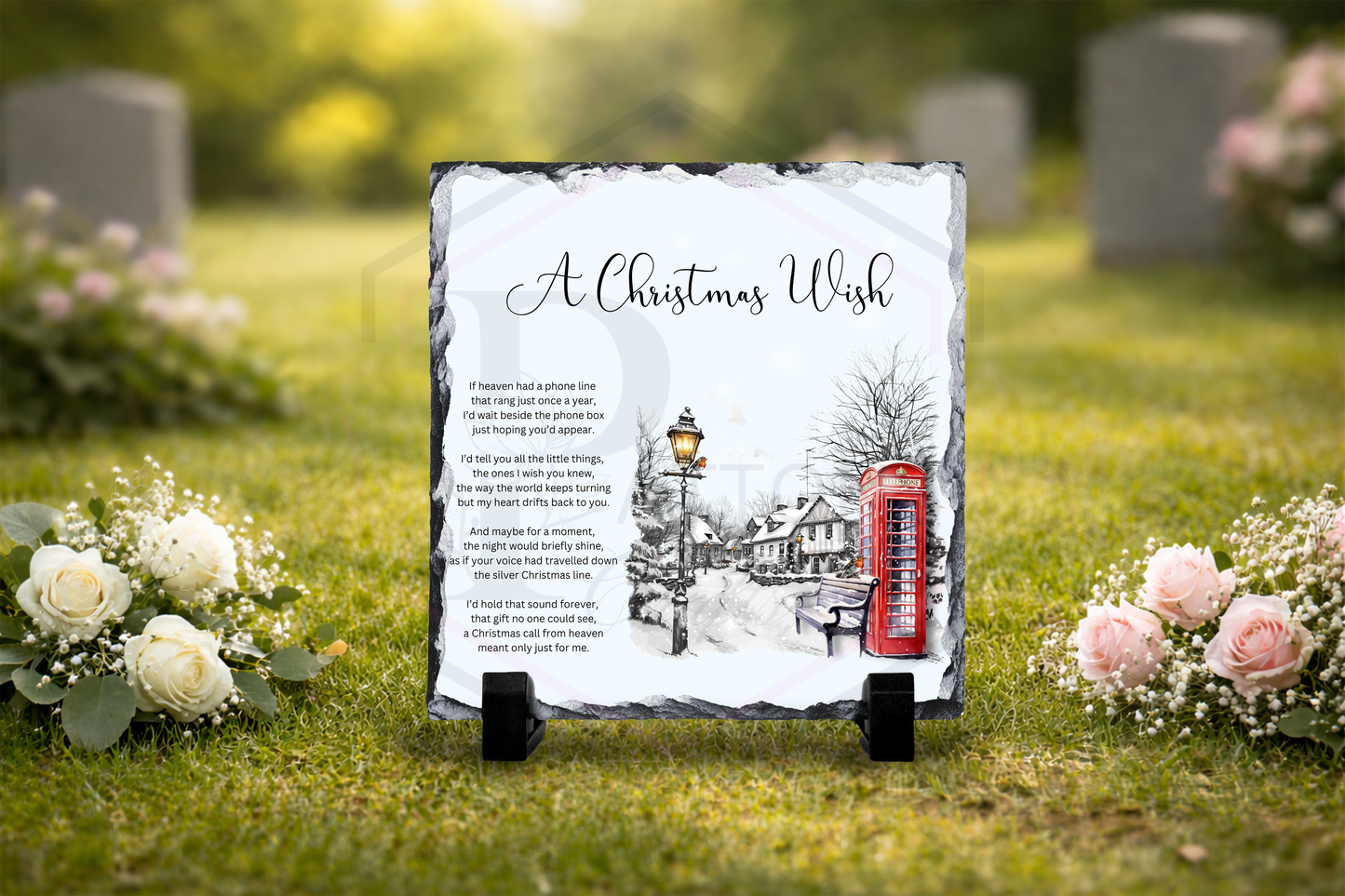 Christmas Wish Memorial Slate | In Loving Memory Plaque |