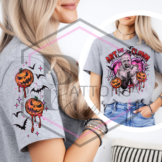 T-Shirt | Scary Clown | Sleeve detailing