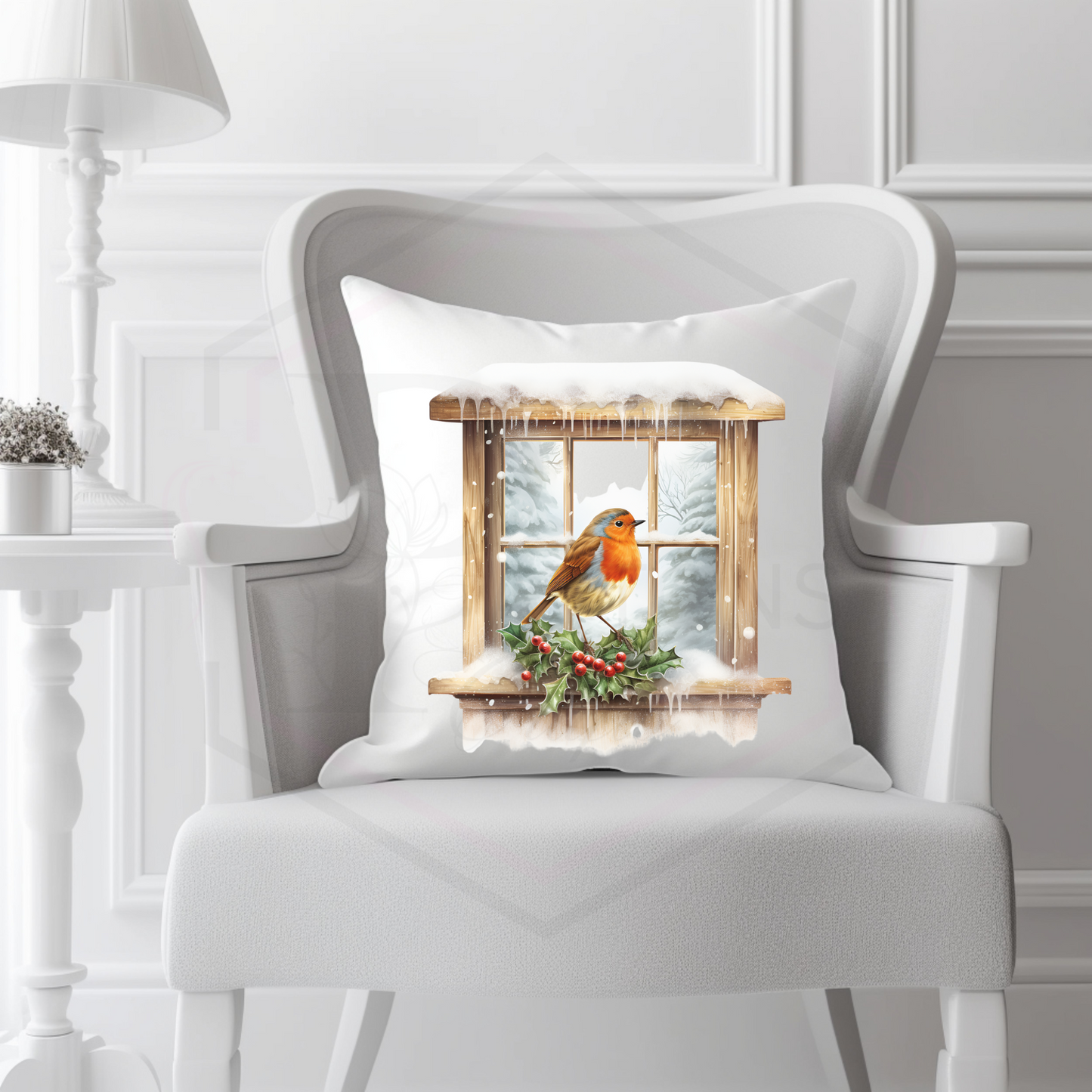 Robin cushion | Christmas robin | Home decor