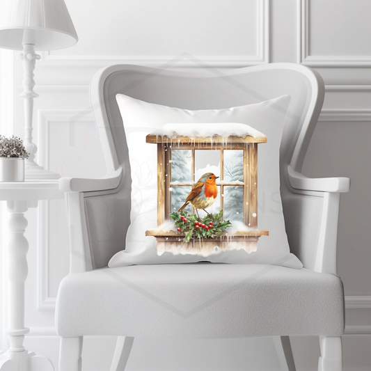 Robin cushion | Christmas robin | Home decor