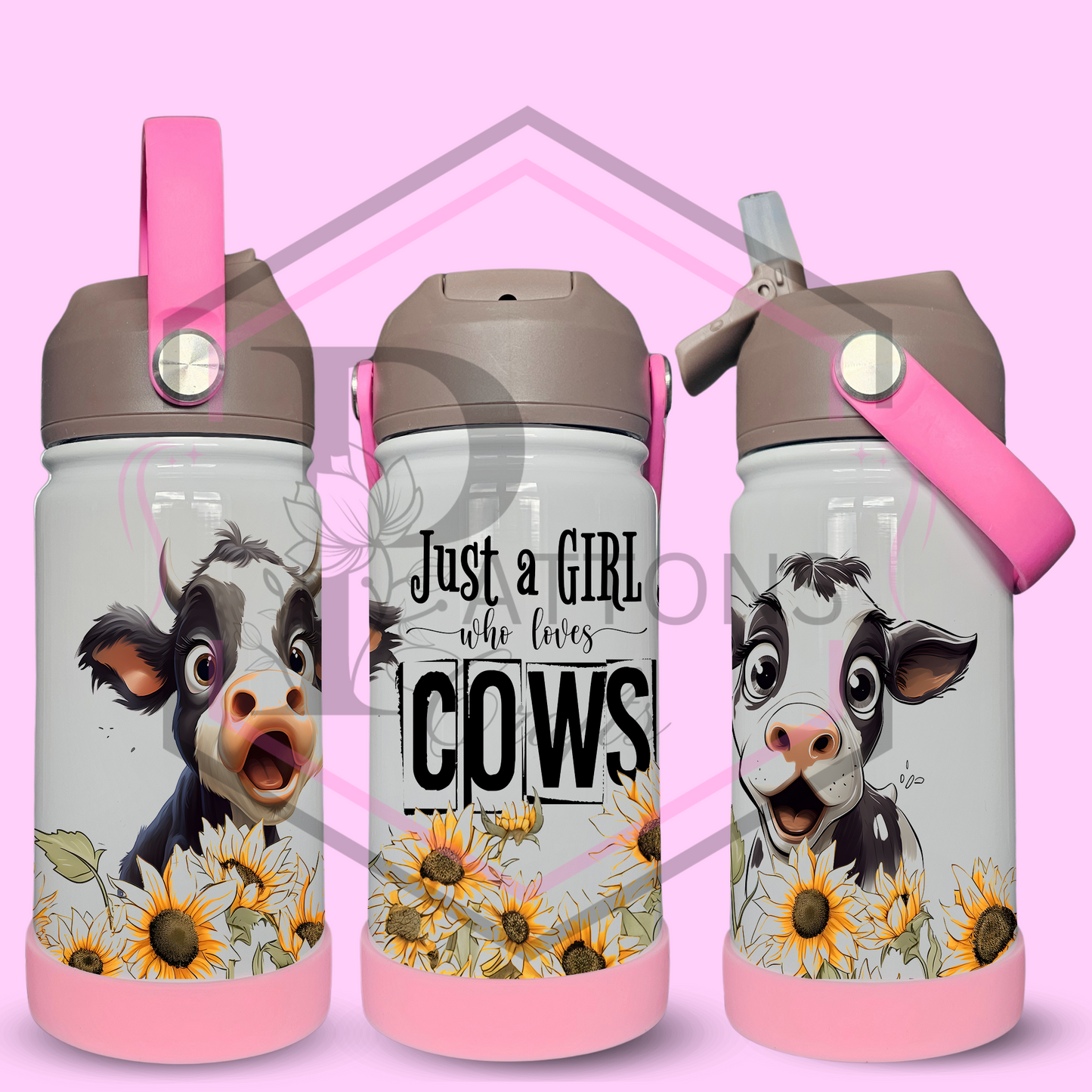 Kids thermal Bottle | Just a girl who loves cows