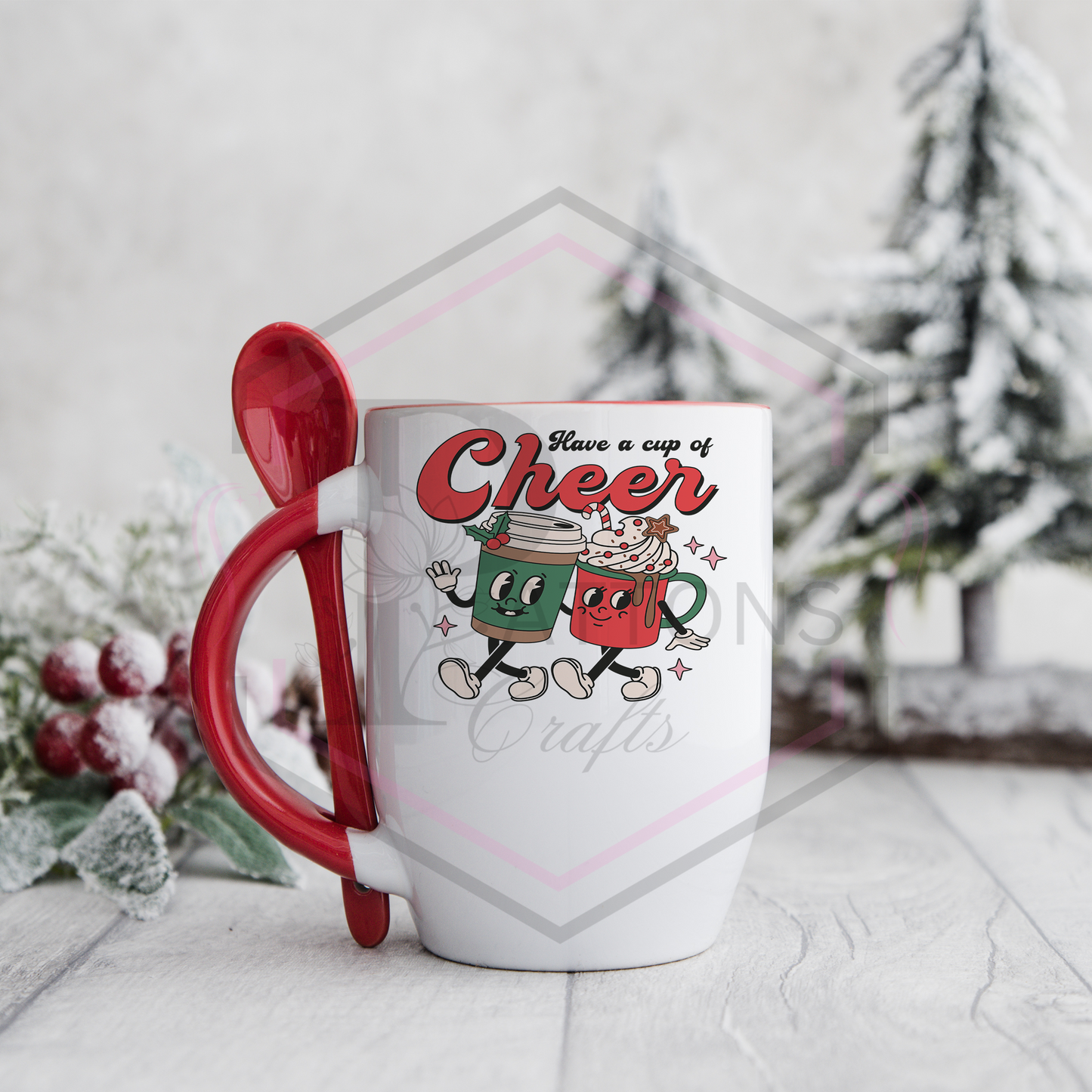 Hot Chocolate Mug | Mug with Spoon | Have a Cup of Cheer