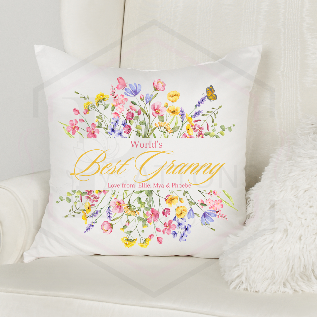 Personalised Cushion | Worlds best Mum | Unique cushion