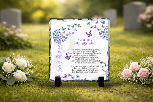 Memorial Slate | Butterflies | 20x20cm |30x30cm