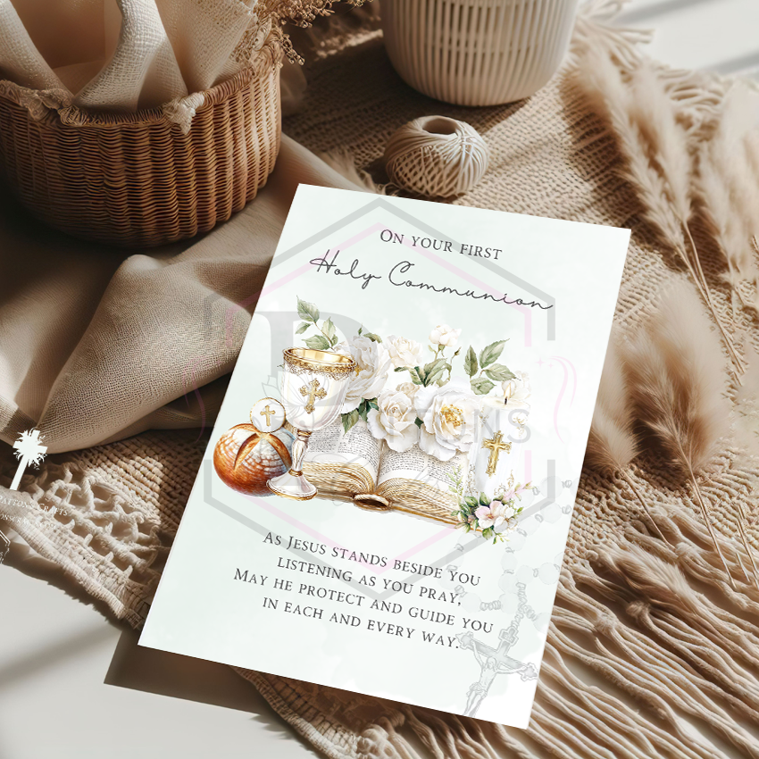 First Holy communion card | Communion Gift | Holy communion