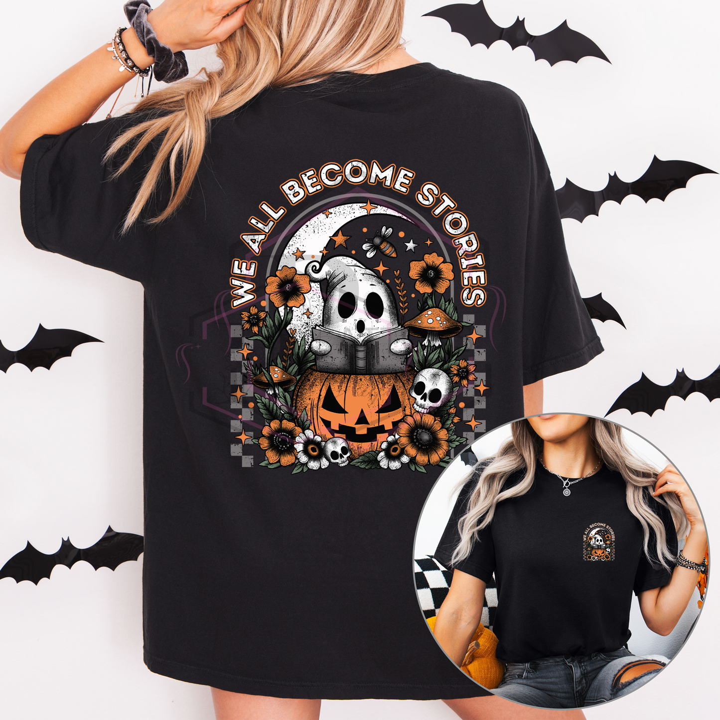 Oversized t-shirt | We all become stories | Multiple colour options