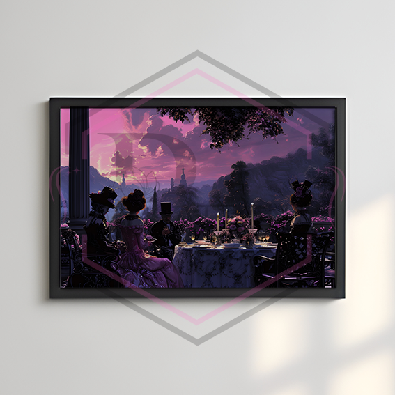 A4 Print | Halloween Dinner | Landscape unframed print