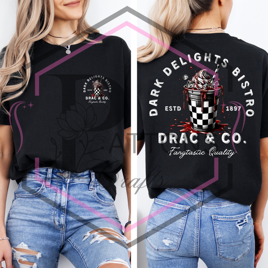 T-Shirt | Dark delights bistro | Front and back print