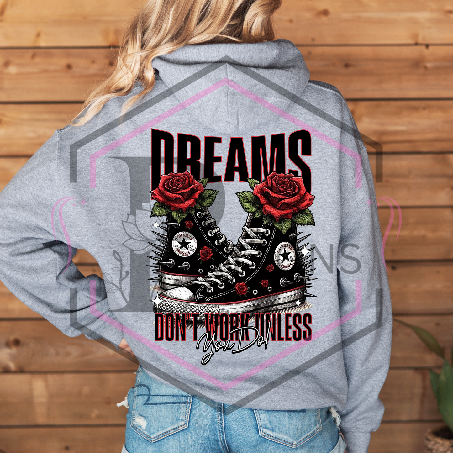 Hoodie | Dreams don't work | Front and back print