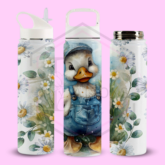 Thermal Water Bottle | Floral  Duck