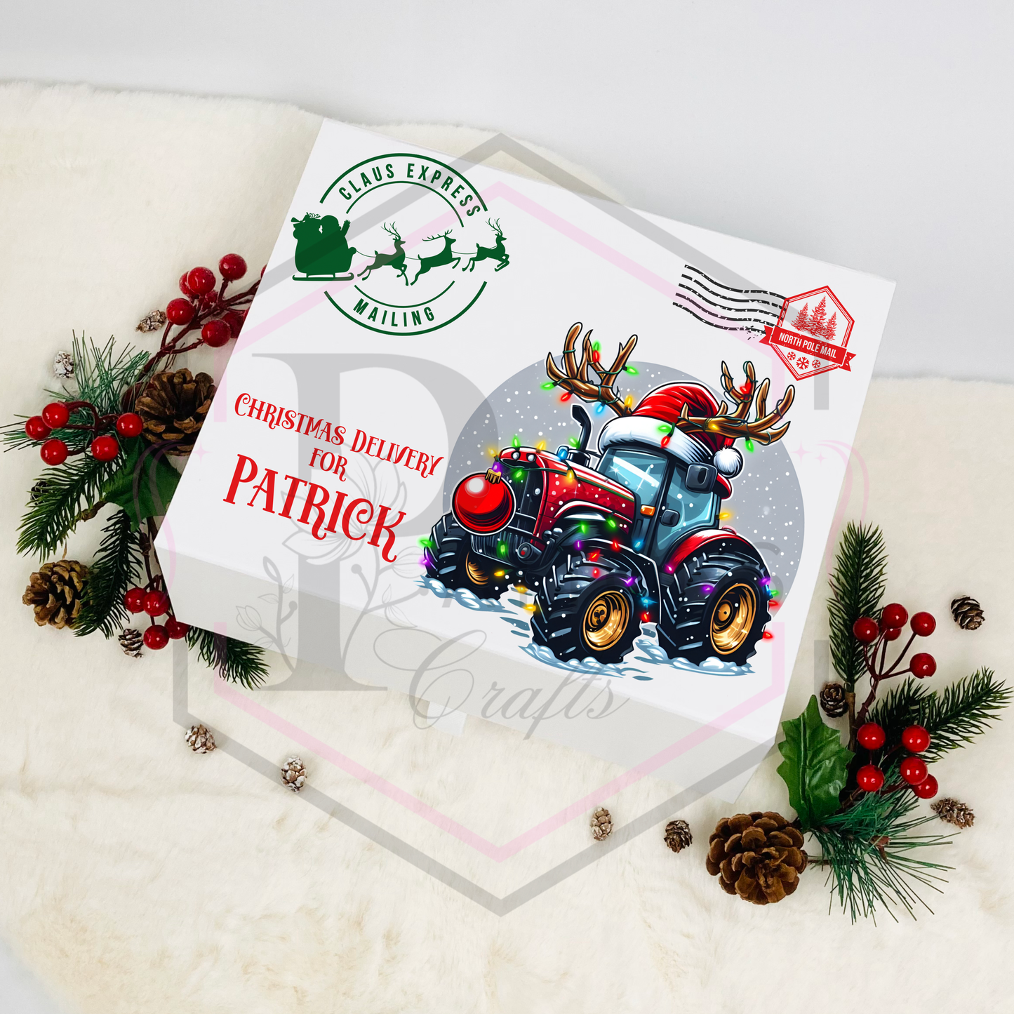 Personalised Christmas eve box | Tractor Christmas eve box