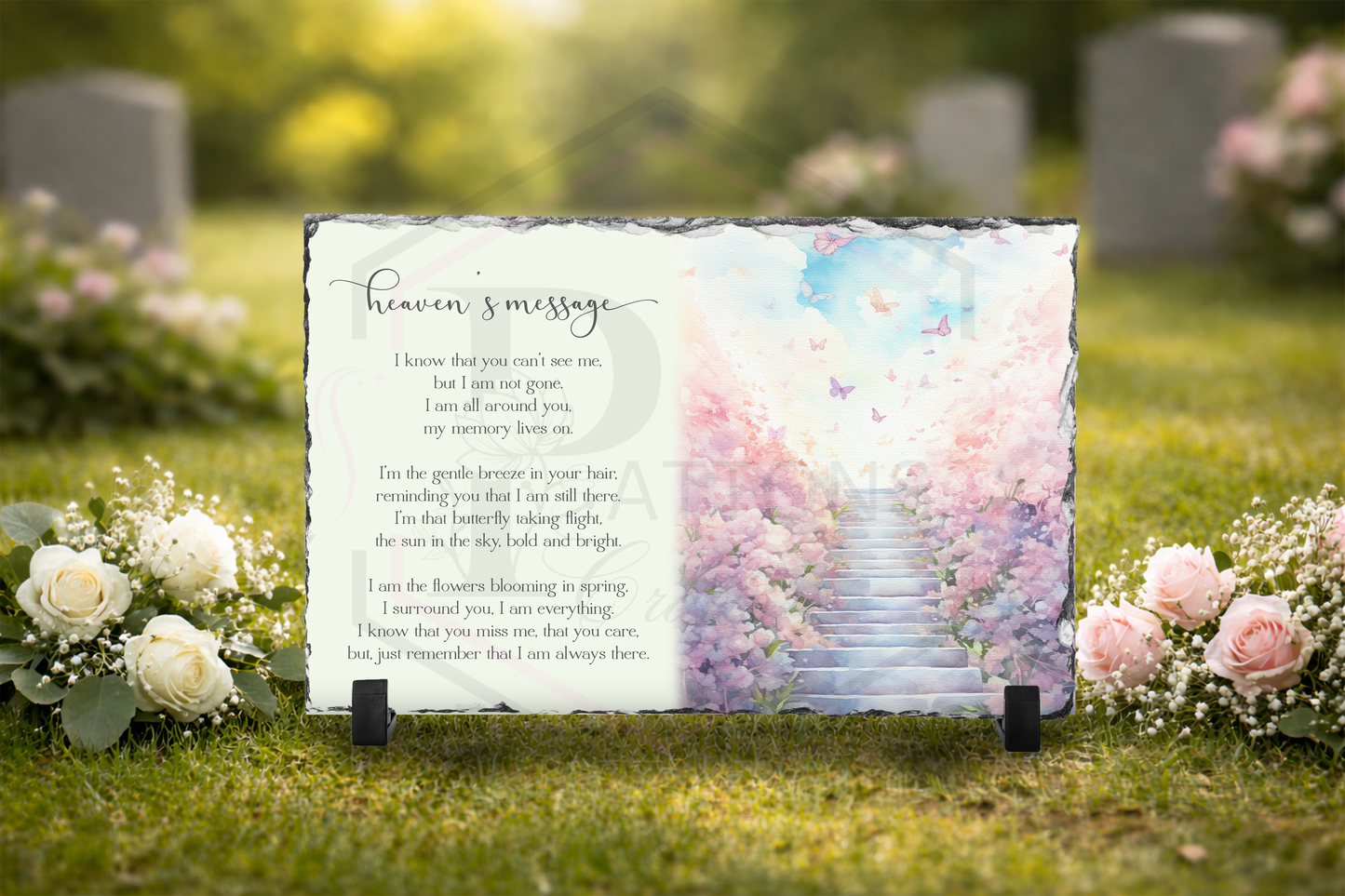 Memorial Slate | Heavens Message | Slate 20x30cm