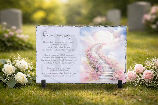 Memorial slate | Heavens Message | 20x30Cm |