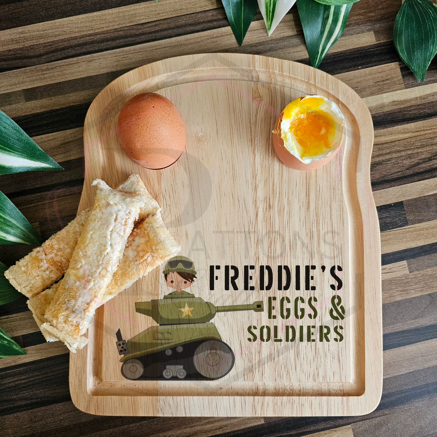 Egg & Toast Board | "Name's Eggs and Soldiers | Dippy Board