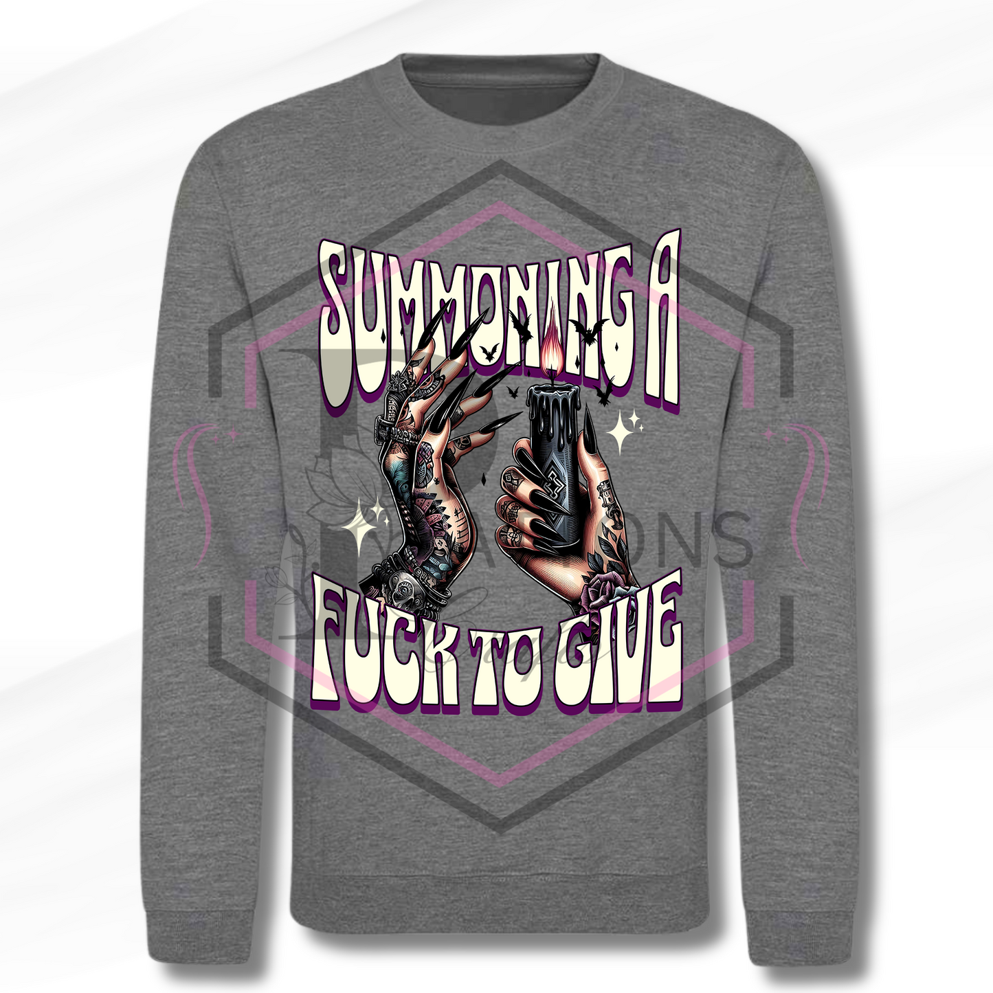 Sweatshirt | Summoning a F**k | Grey Sweatshirt