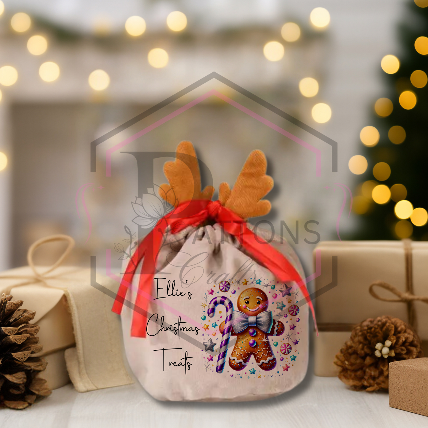 Personalised Mini Gift bag | Christmas treat bag