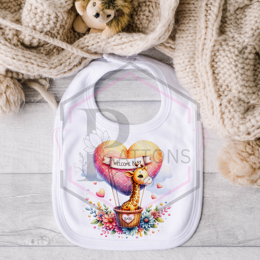 Baby Bib | Welcome Baby girl | Bib