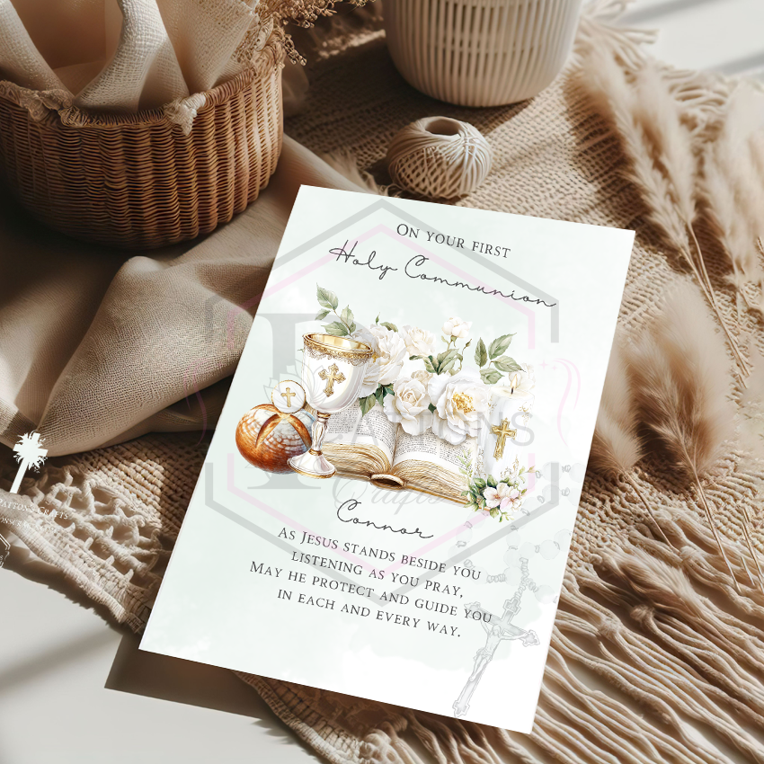 First Holy communion card | Communion Gift | Holy communion
