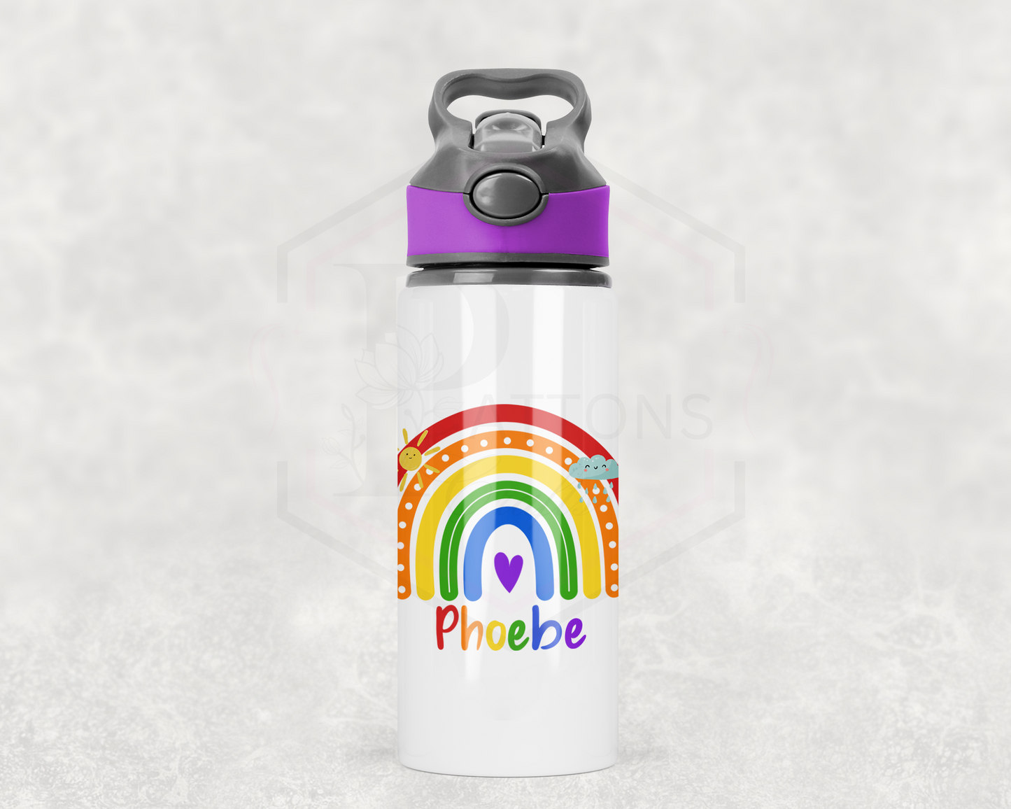 Personalised kids water bottle | Rainbow water bottle