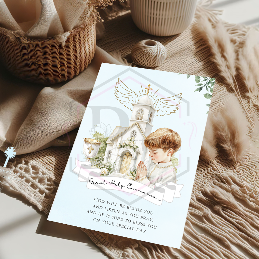 First Holy communion card | boys Communion card