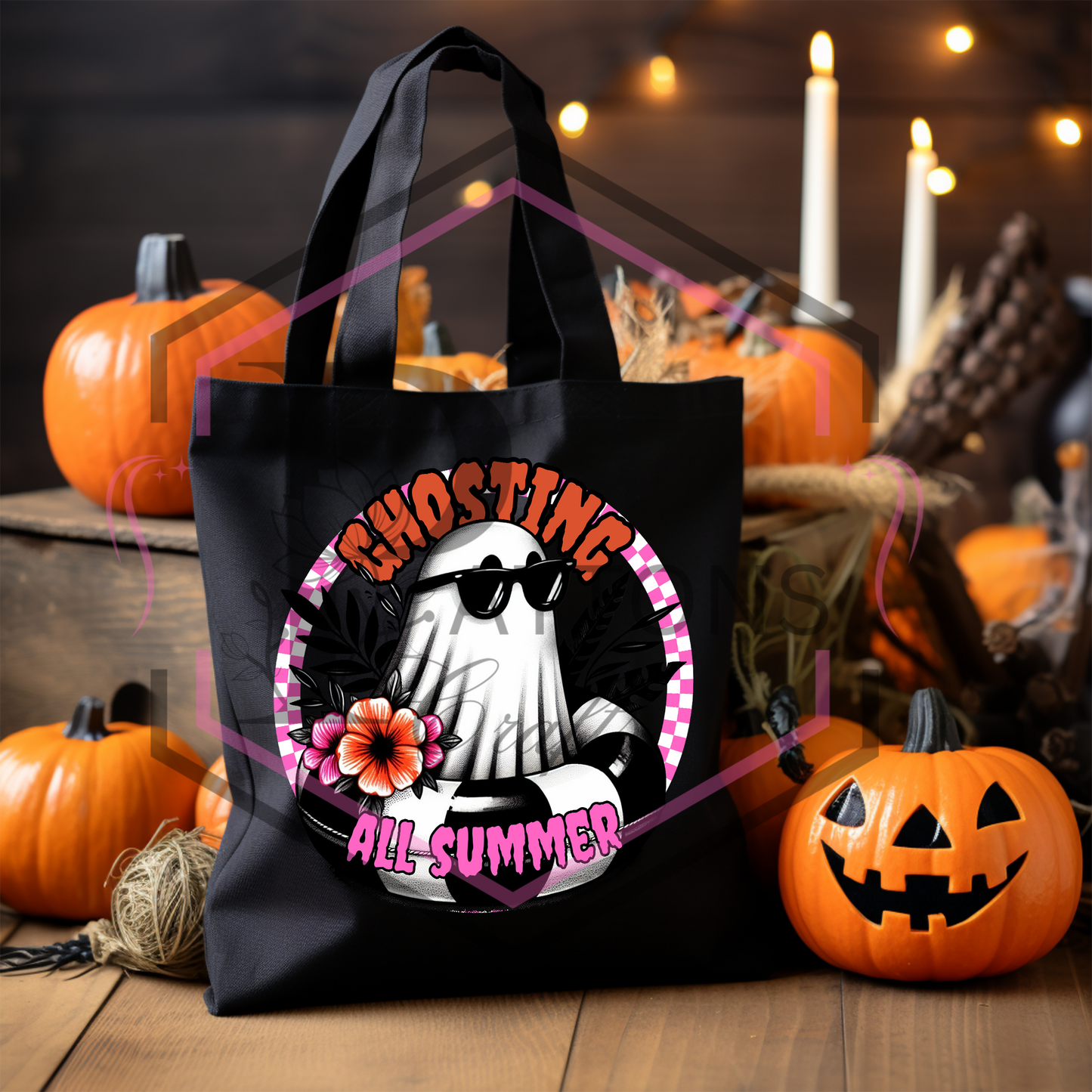 Black Tote bag | Ghosting all summer | Reusable shopper