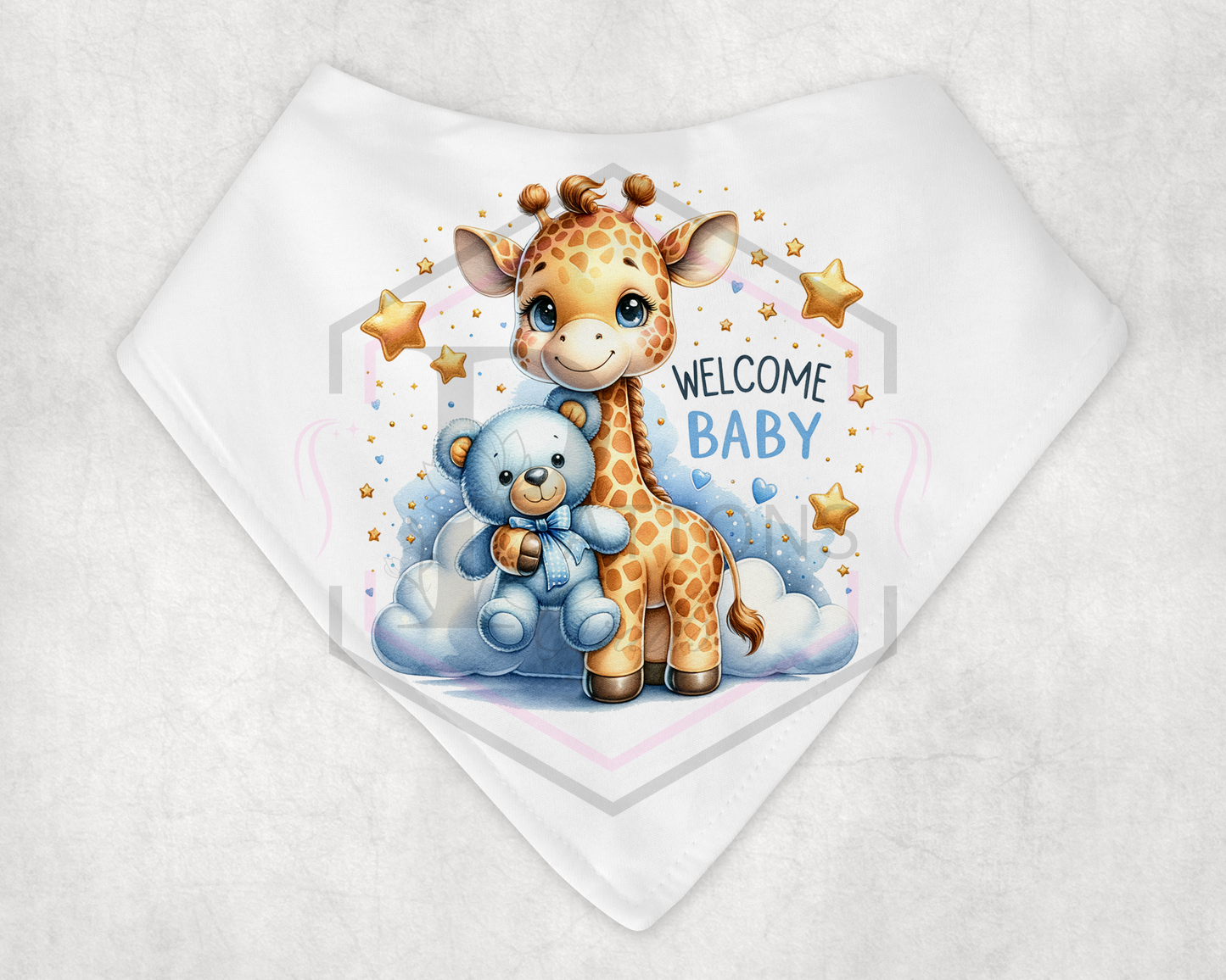 Bandana Bib | Baby Boy Giraffe | Baby Bib