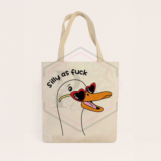 Glitter tote bag | Silly as fuck