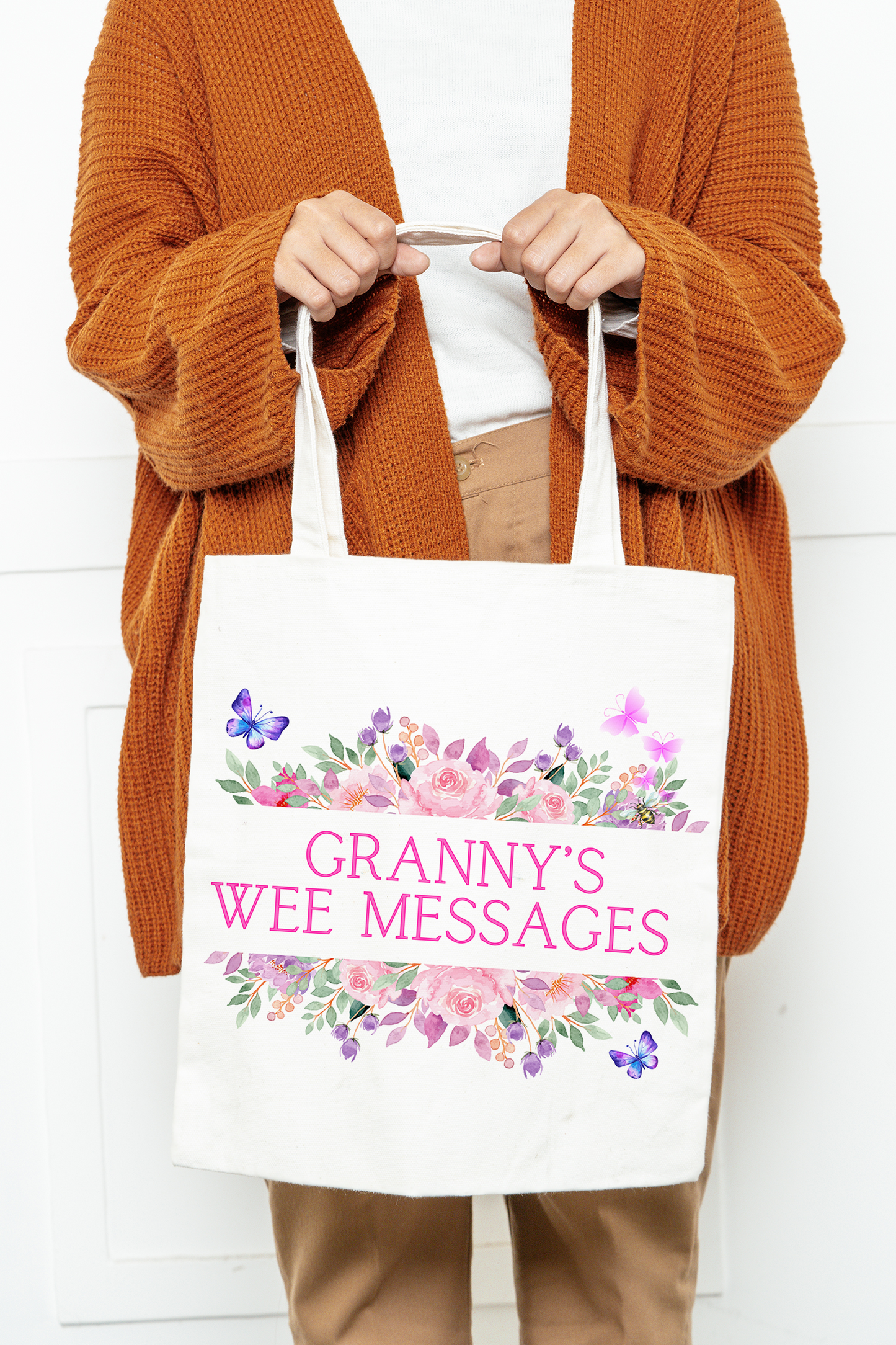 Tote Bag | White Shopper | Granny's Wee Messages