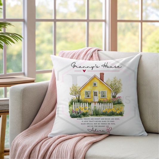Personalised Granny's house Cushion 40x40cm – Nanny & Granda’s House