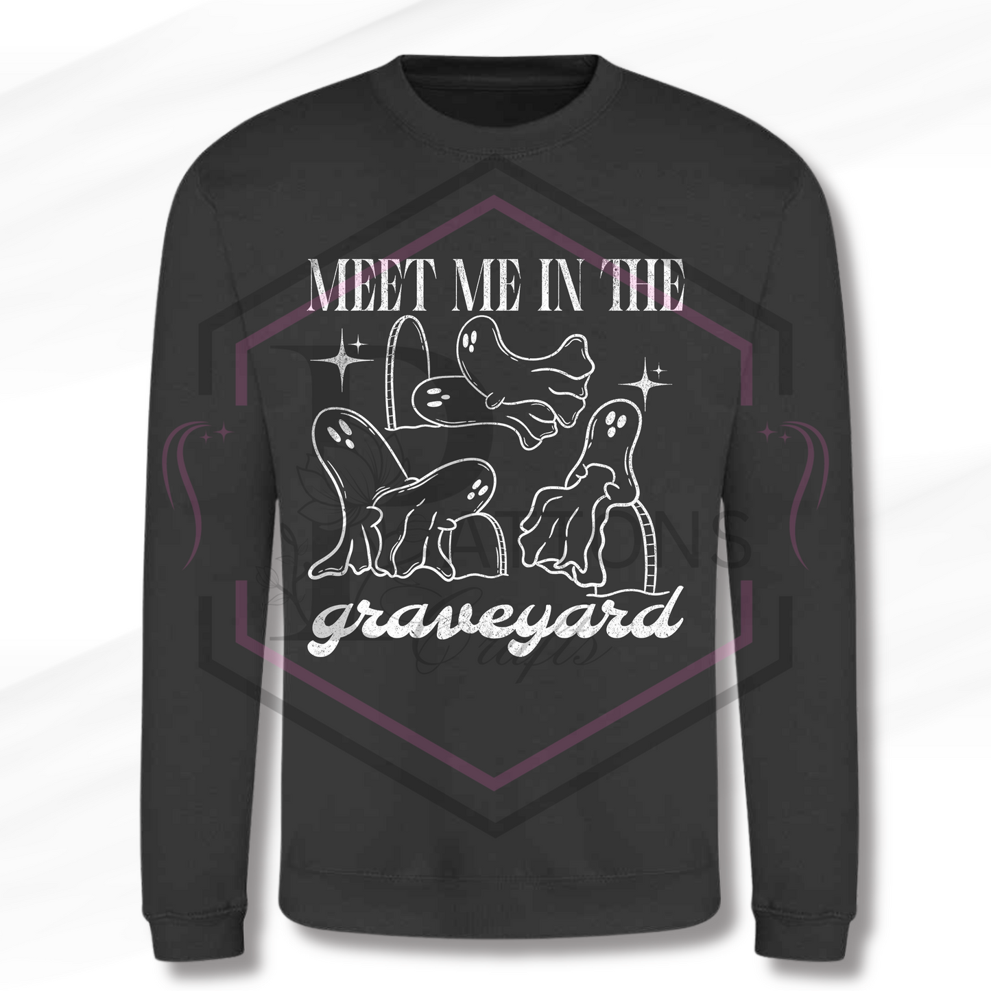 Sweatshirt | Meet me in the graveyard | Grey Sweatshirt