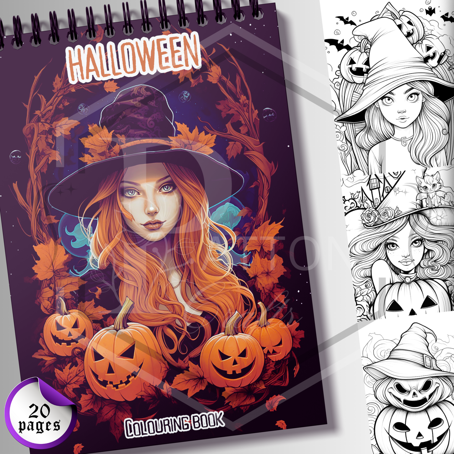 A4 Colouring book | Halloween | Adult colouring book